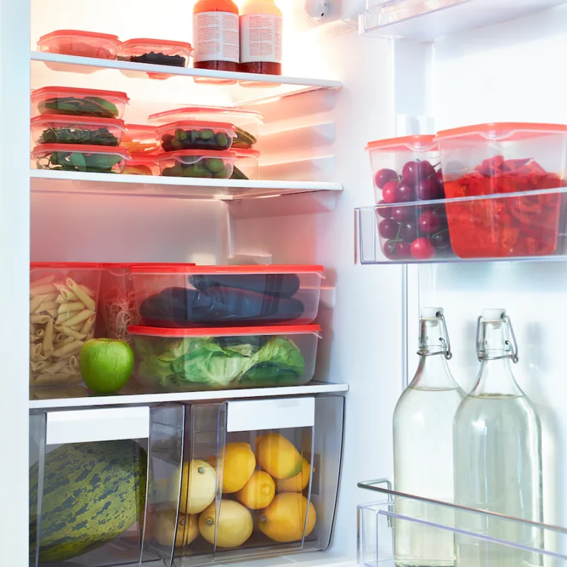 طقم علب ثلاجة ايكيا 17 قطعه اورانج IKEA PRUTA