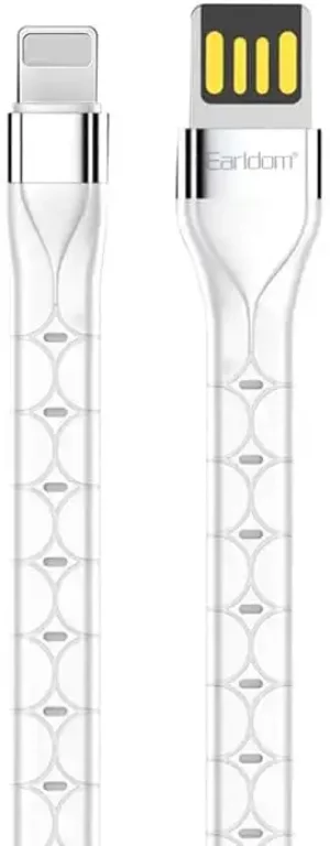 كابل لايتنينج ايرلدوم 15 سم Earldom EC-123I Lightning Charger Data Cable – White
