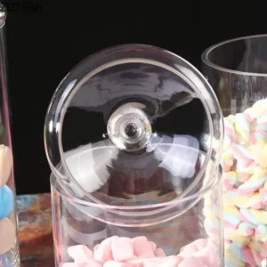 برطمان زجاج بالغطاء 25سم -كاندي جار- صناعة يدوية Candy Jar
